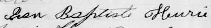 Signature de Jean Baptiste Henrie: 29 juillet 1886