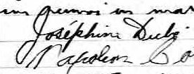 Signature de Joséphine Dubé: 14 août 1925