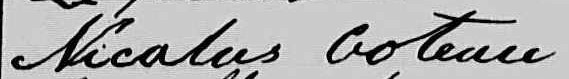 Signature de Nicolas Croteau: 26 avril 1863
