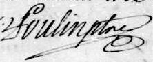 Signature de Poulin ptre: 19 janvier 1754