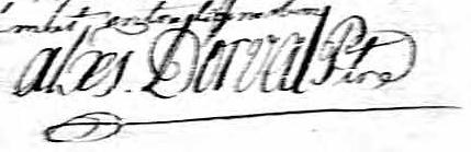 Signature d'Alxs Dorval Ptre: 4 janvier 1801