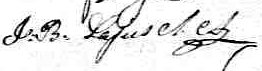 Signature de J.B. Lajus: 26 juillet 1796