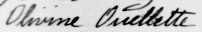 Signature d'Olivine Ouellette: Signature d'Olivine Ouellette: