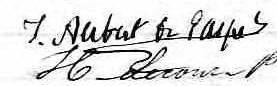 Signature de T. Aubert de Gaspe: 28 décembre 1860