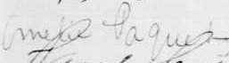 Signature d'Emelie Paquet: 30 novembre 1886