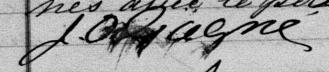 Signature de Ecuyer Joseph Octave Gagné: 16 septembre 1882