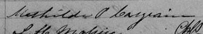 Signature de Mathilde P Casgrain: 29 octobre 1860 Signature de Mathilde P Casgrain: 29 octobre 1860