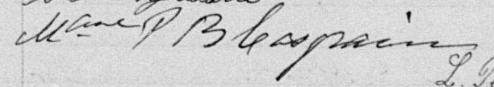 Signature de Mme P B Casgrain: 5 décembre 1886 Signature de Mme P B Casgrain: 5 décembre 1886