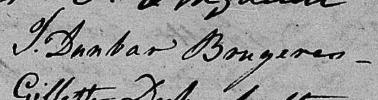 Signature de J. Dunbar Bougeras: 17 septembre 1804 Signature de J. Dunbar Bougeras: 17 septembre 1804