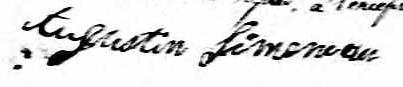 Signature de Augustin Simoneau: 16 novembre 1824 Signature de Augustin Simoneau: 16 novembre 1824