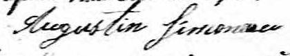 Signature de Augustin Simoneau: 11 décembre 1825 Signature de Augustin Simoneau: 11 décembre 1825