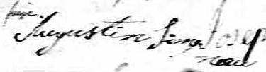 Signature de Augustin Simoneau: premier août 1826 Signature de Augustin Simoneau: premier août 1826