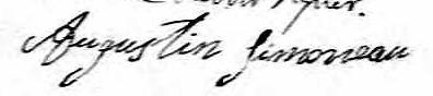 Signature de Augustin Simoneau: 7 mai 1829 Signature de Augustin Simoneau: 7 mai 1829