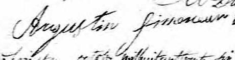 Signature de Augustin Simoneau: 20 octobre 1836 Signature de Augustin Simoneau: 20 octobre 1836