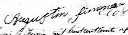 Signature de Augustin Simoneau: 12 février 1837 Signature de Augustin Simoneau: 12 février 1837