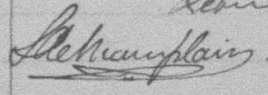 Signature de SdeChamplain: 24 avril 1881