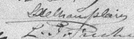 Signature de SdeChamplain: 6 juillet 1898