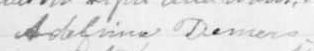 Signature d'Adelvina Demers: Signature d'Adelvina Demers: