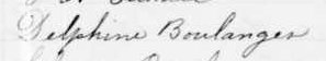 Signature de Delphine Boulanger: 26 avril 1897 Signature de Delphine Boulanger: 26 avril 1897