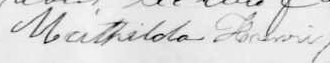Signature de Mathilda Henri: 3 mai 1897 Signature de Mathilda Henri: 3 mai 1897