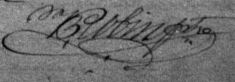 Signature de B. Robin ptre: premier mai 1885