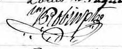 Signature de B. Robin Ptre: 8 janvier 1872