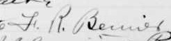 Signature de F. R. Bernier: 16 juin 1907