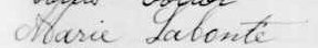 Signature de Marie Labonté: 9 novembre 1886