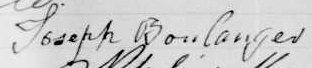 Signature de Joseph Boulanger: 28 juin 1887