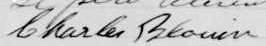 Signature de Charles Blouin: 8 avril 1888 Signature de Charles Blouin: 8 avril 1888