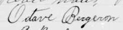 Signature d'Octave Bergeron: 7 janvier 1892