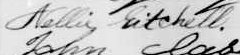 Signature de Nellie Eitchell: 3 septembre 1888