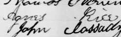 Signature d'Agnes Rice: 24 janvier 1891