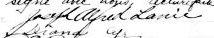 Signature de Joseph Alfred Lamie: 15 septembre 1914 Signature de Joseph Alfred Lamie: 15 septembre 1914
