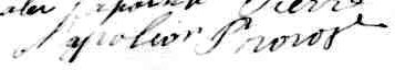 Signature de Napoleon Provost: 23 février 1879 Signature de Napoleon Provost: 23 février 1879