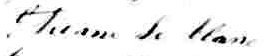 Signature de Thuam Le Blanc: 10 février 1846 Signature de Thuam Le Blanc: 10 février 1846