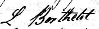 Signature de L Berthelot: 21 janvier 1827 Signature de L Berthelot: 21 janvier 1827
