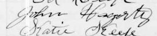 Signature de John Hagarty: 6 juillet 1896