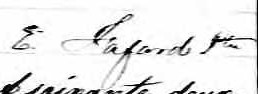 Signature d'E. Fafard Ptre: 6 octobre 1862