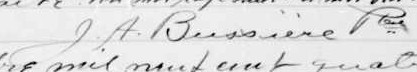 Signature de J. A. Bussière Ptre: 23 septembre 1904