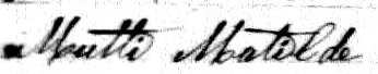 Signature de Matilde Mutti: 7 décembre 1884