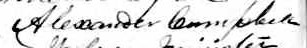 Signature d'Alexander Campbell: 4 août 1868