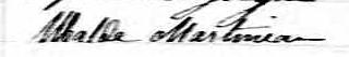 Signature de Ubalde Martineau: 21 mars 1850 Signature de Ubalde Martineau: 21 mars 1850