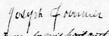 Signature de Joseph Fournier: 23 octobre 1856