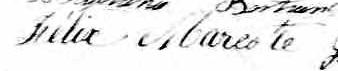Signature de Félix Marcotte: 11 avril 1853 Signature de Félix Marcotte: 11 avril 1853