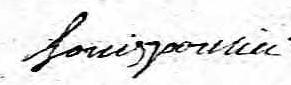 Signature de Louis Poulin: 21 septembre 1805