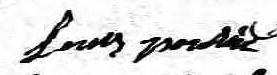 Signature de Louis Poulin: 26 août 1806