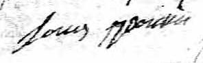 Signature de Sieur Louis Poulin: 26 janvier 1807