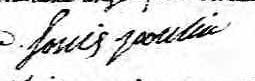 Signature de Louis Poulin: 10 juillet 1815