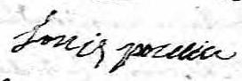 Signature de Louis Poulin: 25 juillet 1815